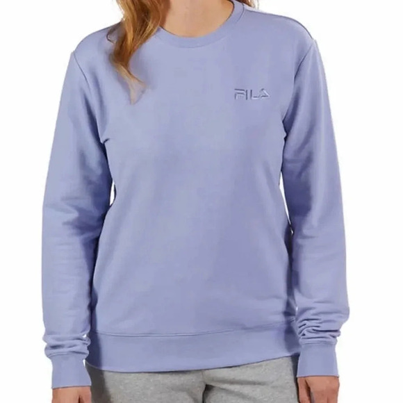 FILA Ladies' French Terry Crewneck XXL Purple Lavender Sweatshirt - Picture 2 of 5